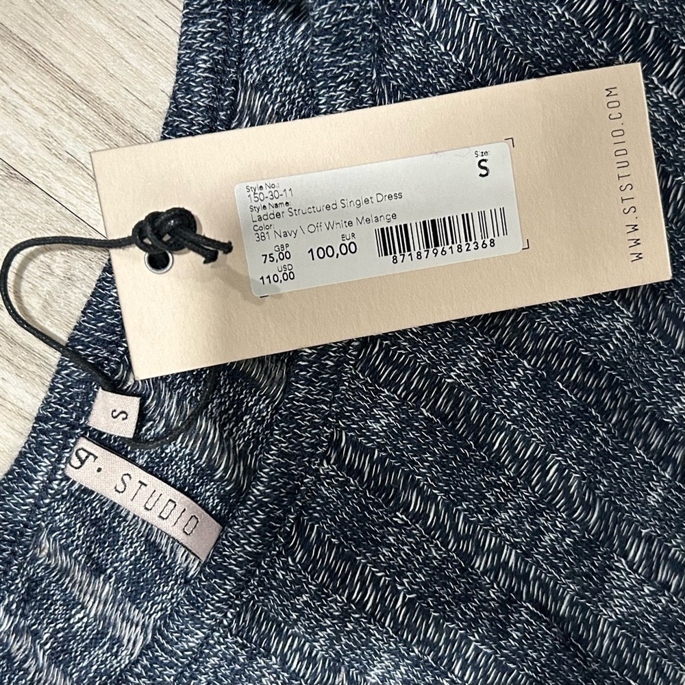 NWT SuperTrash ST Studio Sleeveless Ladder Structure Maxi Dress Navy Size S - Picture 2 of 10